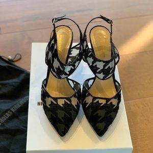 Nicholas Kirkwood Leda Houndstooth cutout pumps
